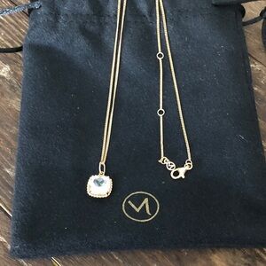 Mejuri Gold Necklace with White Topaz Pendant